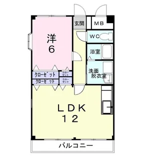 グランシェーヌ【3階】の間取り