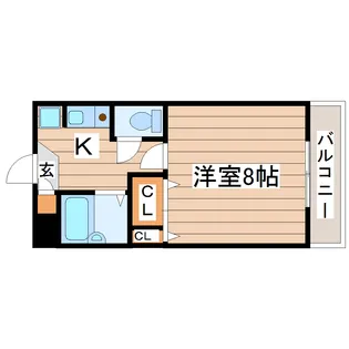 愛宕橋ハイツ【2階】の間取り