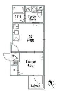 GRAN PASEO下北沢III【2階】の間取り