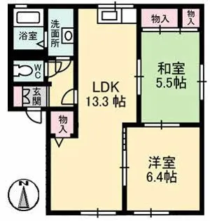 エイティー隅本 A棟【1階】の間取り