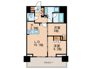 プラウドタワー名古屋丸の内【7階】の間取り