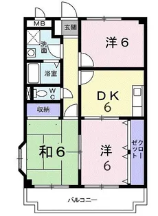 サニーヒル朱雀【2階】の間取り