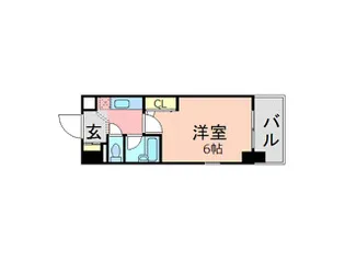 エスリード天神第2【8階】の間取り