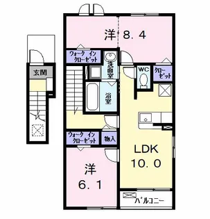 ロークァット II【2階】の間取り