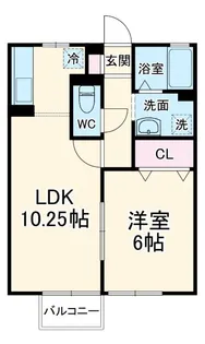 ドエルコート里吉 B【1階】の間取り