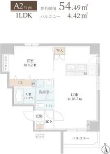 Parkhouse南森町【5階】の間取り