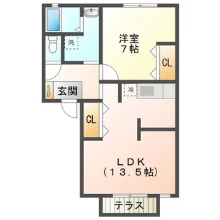 セントポーリアA~F【1階】の間取り