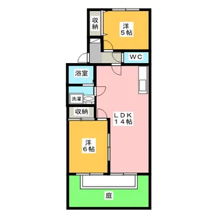 カーサベルデII【1階】の間取り