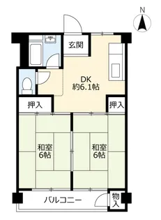UR富吉第2【2階】の間取り