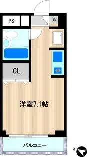 レ・ベント新川崎【1階】の間取り