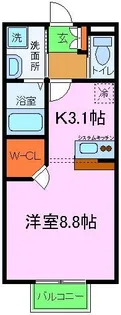 パレスサイド桂【2階】の間取り