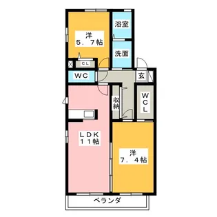 旭洋館【2階】の間取り