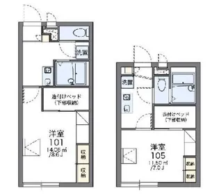 レオパレスアーベントロート【2階】の間取り