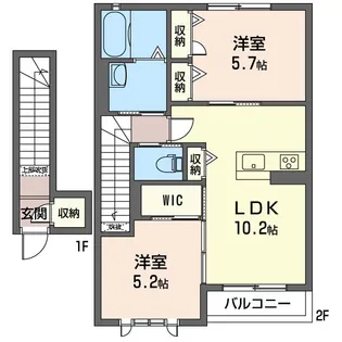コンティニューA【2階】の間取り