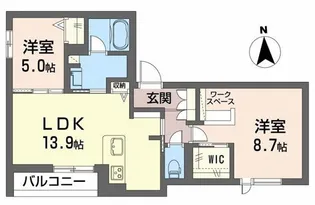 シャーメゾンフラットヒル【2階】の間取り