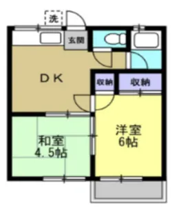 旭が丘コーポ【2階】の間取り
