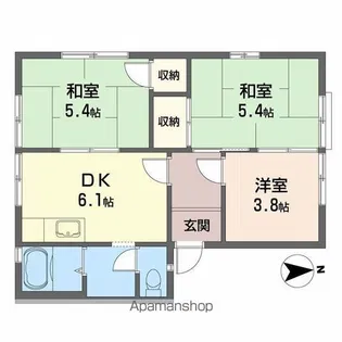 フレグランス小林【2階】の間取り