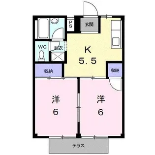 シティハイツアゼリア【1階】の間取り