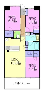 プラウド宇都宮馬場通り【14階】の間取り