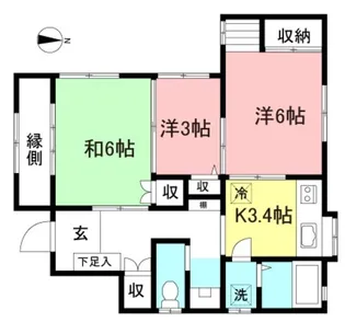石堂アパート【1階】の間取り