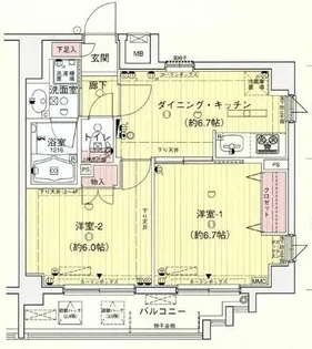 コモドルーチェゼクシア上落合【5階】の間取り
