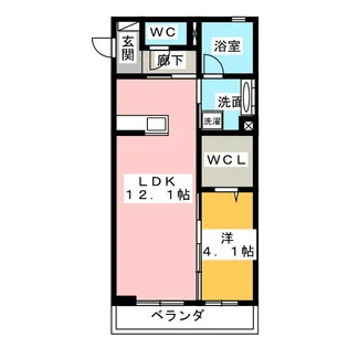 クレセールゆいの杜8丁目E【3階】の間取り