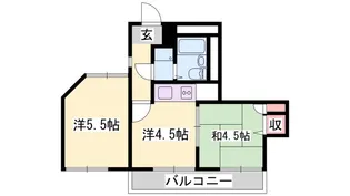 ハイツ日山【3階】の間取り