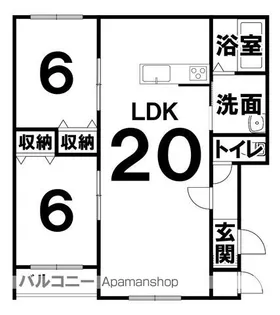 シャンテ1828B【1階】の間取り