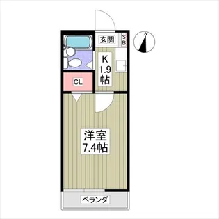 ヒルトップハイツ【2階】の間取り