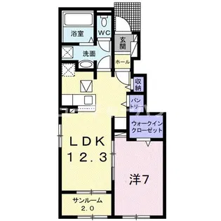 アルコバレーノ【1階】の間取り