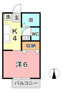 ベルミィ鴨方【2階】の間取り