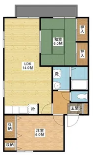 セジュール山口 パート2【1階】の間取り