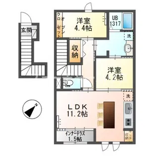 Vanessa Bell (ヴァネッサベル)【2階】の間取り