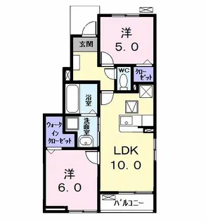 ユグランス(Juglans)【1階】の間取り