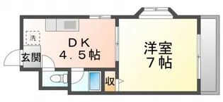 レコルテ千里山II【1階】の間取り