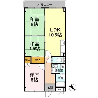 浜田マンション【4階】の間取り
