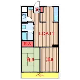 薬円台ガーデンタウン【3階】の間取り