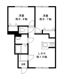 エスポワール【1階】の間取り