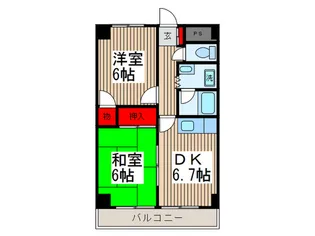 サンロード蕨【3階】の間取り
