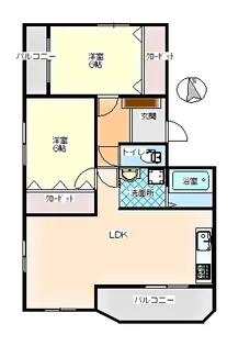 アヴァンティ佐波 B【2階】の間取り