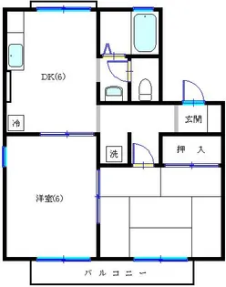 リベルテさぎ沼【2階】の間取り