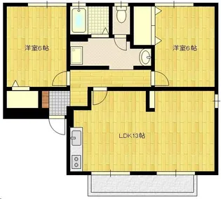 トゥインクルビューラーA【1階】の間取り