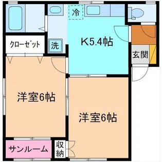 フロランティーヌ【2階】の間取り