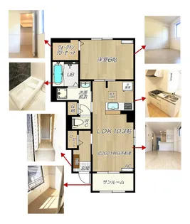 ソレアード花月(カゲツ)【1階】の間取り