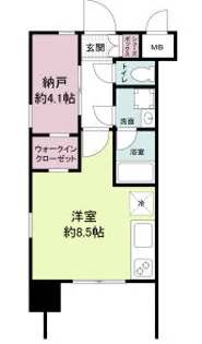 レジディア新大阪【11階】の間取り