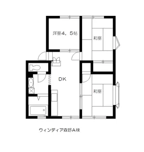 ウインディア森野A【1階】の間取り