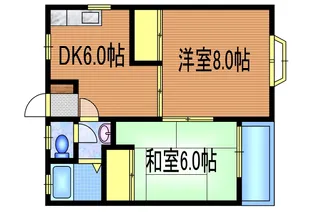 コーポみやび【1階】の間取り