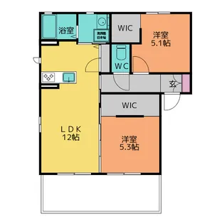 メリースクエア B【1階】の間取り