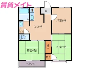 ヴィラシャロームII【2階】の間取り