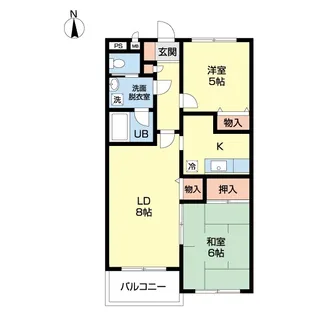 センテンス東中田【2階】の間取り